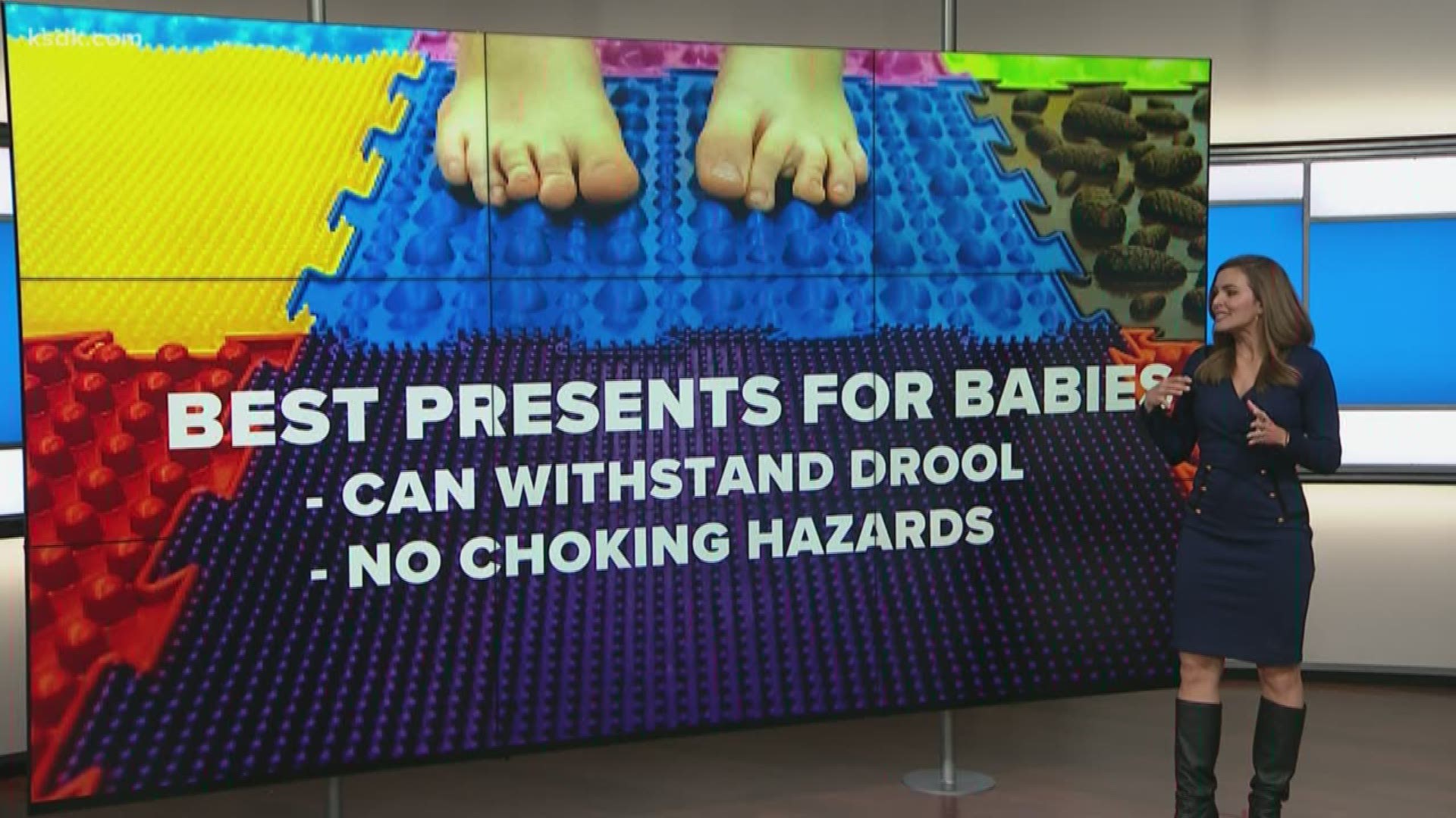 For a baby, developmental experts say the best presents are ones that stimulate senses.