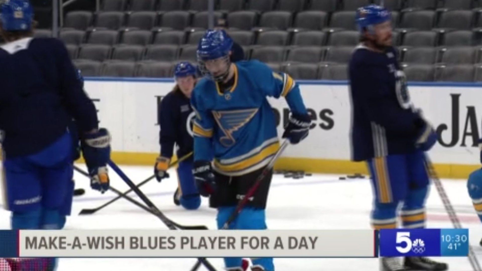 Thanks to Make-A-Wish the St. Louis Blues signed 15-year-old Ronan Moore to a one-day contract. Ronan got to skate side-by-side with his favorite players.