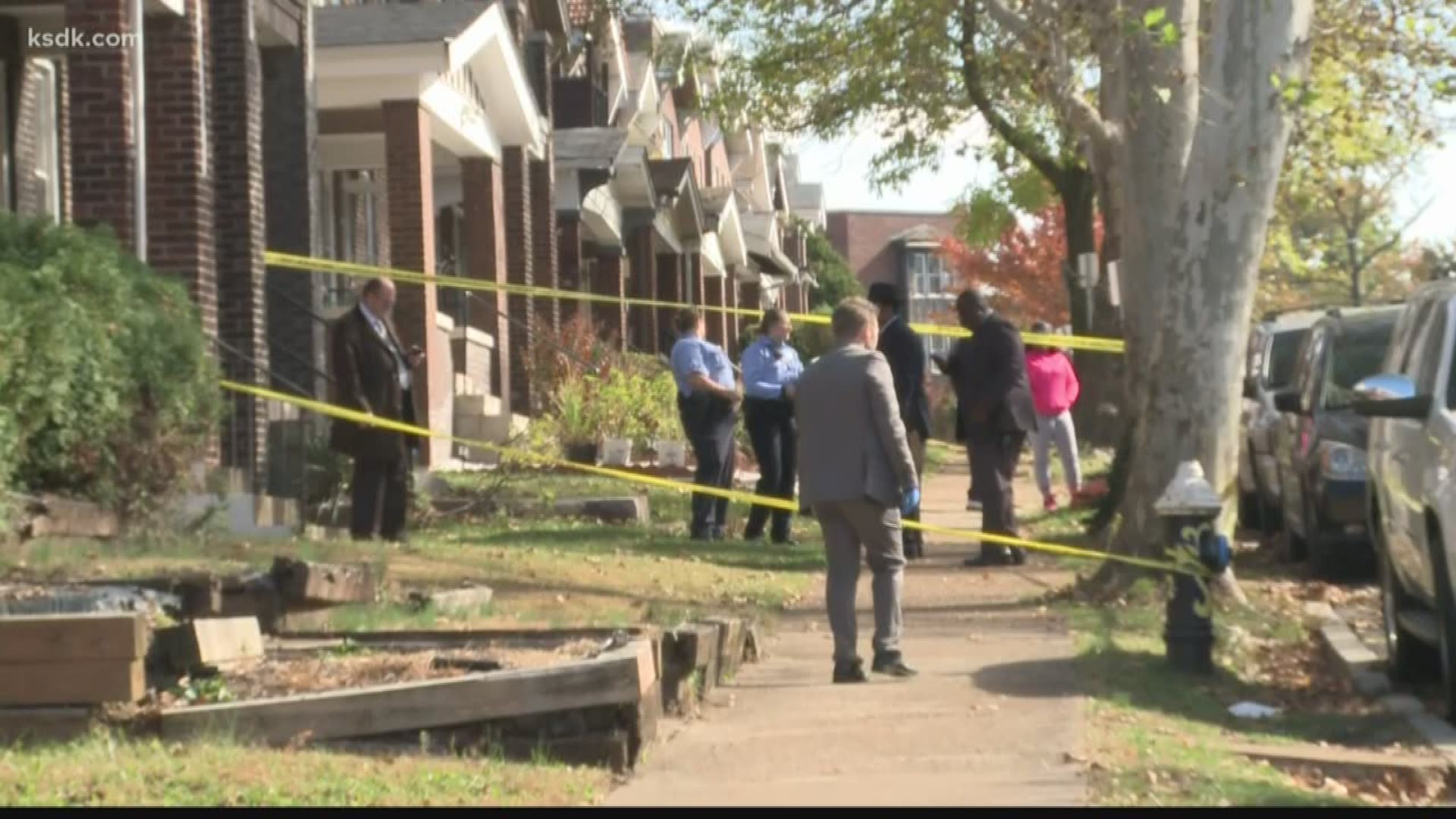 Police responded to the 3700 block of Meramec around 10:20 a.m. where a man was found with a gunshot wound.