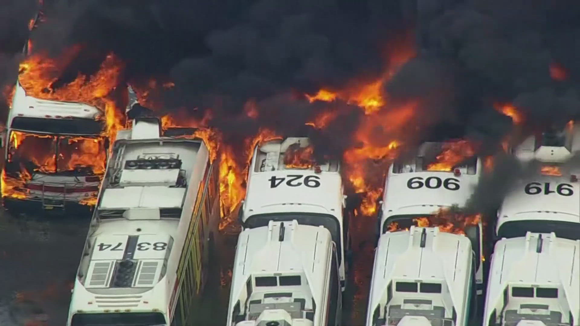 A large fire broke out this morning at a Philadelphia city bus facility. Officials say this facility houses out-of-service SEPTA buses.