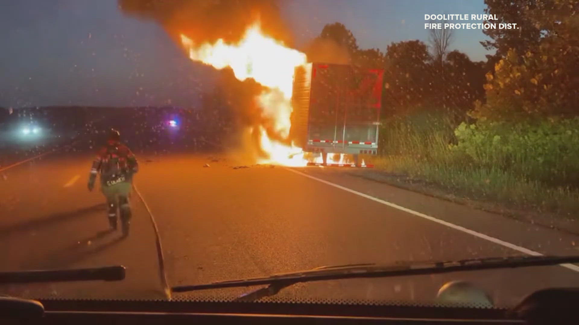 According to the Doolittle Rural Fire Protection District, the steaks were "all a total loss."