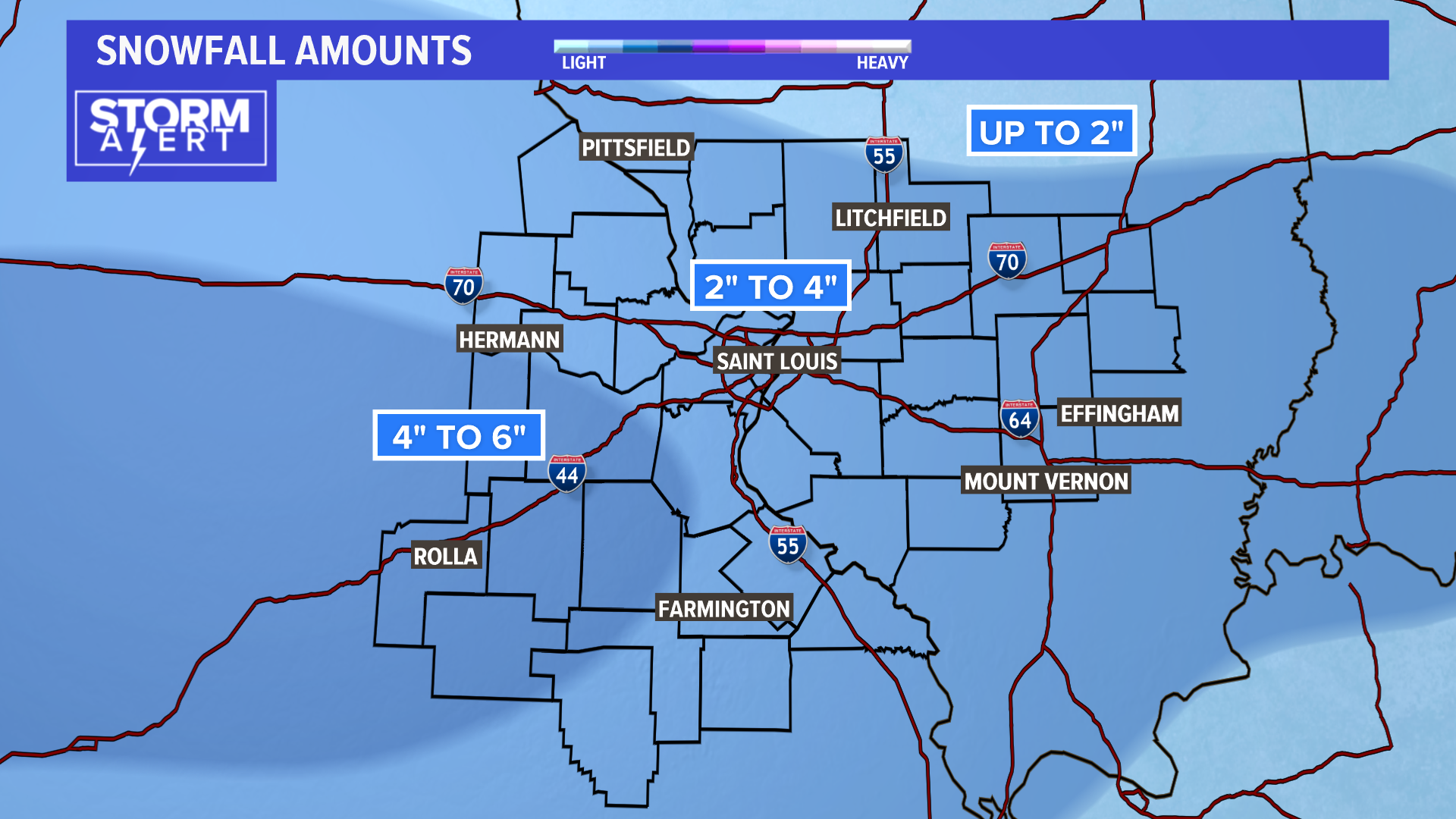 Storm Alert | Accumulating snow arrives Sunday morning | ksdk.com