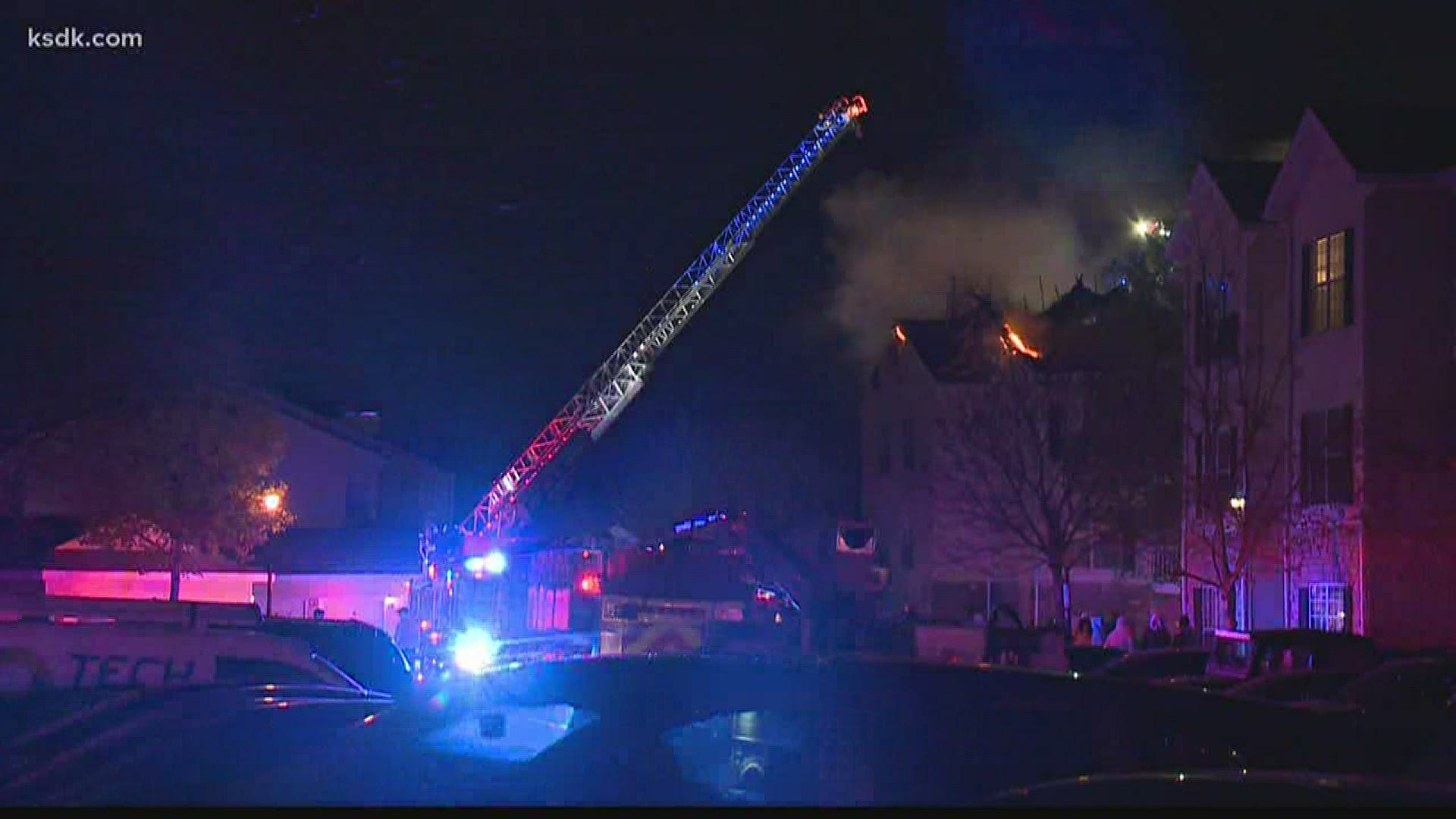 The fire began around 1:45 a.m. at Turnberry Place Apartments