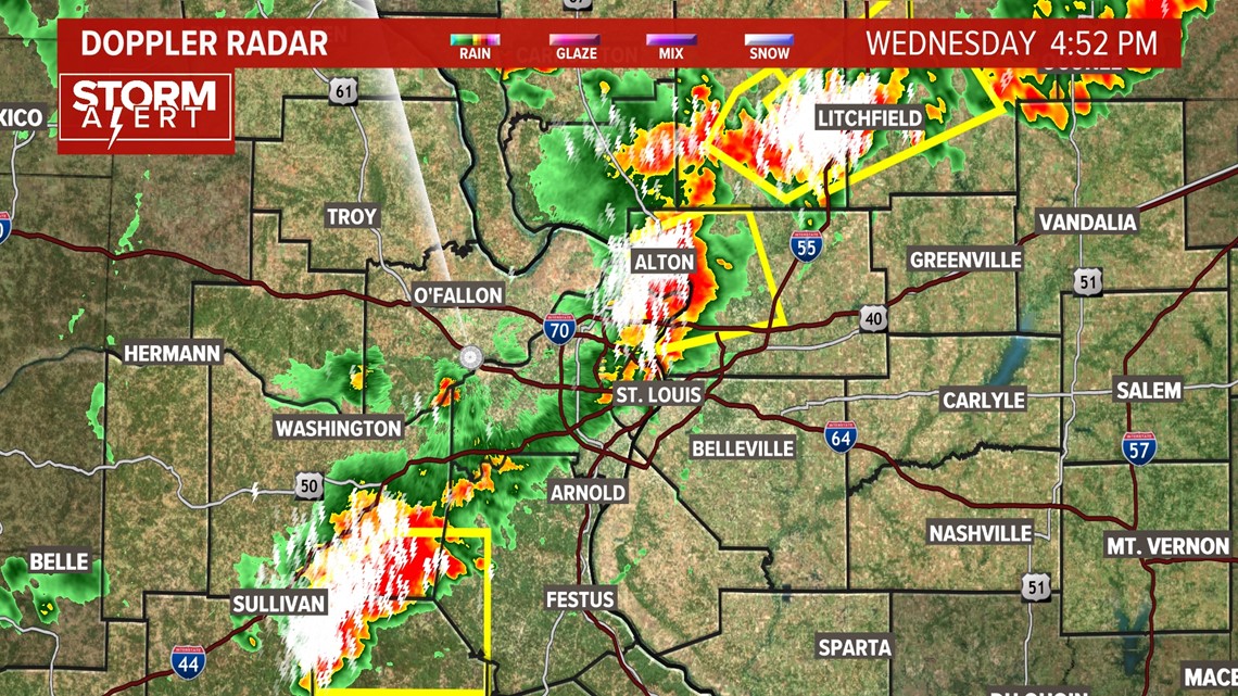 Heavy rain possible throughout St. Louis area Wednesday night