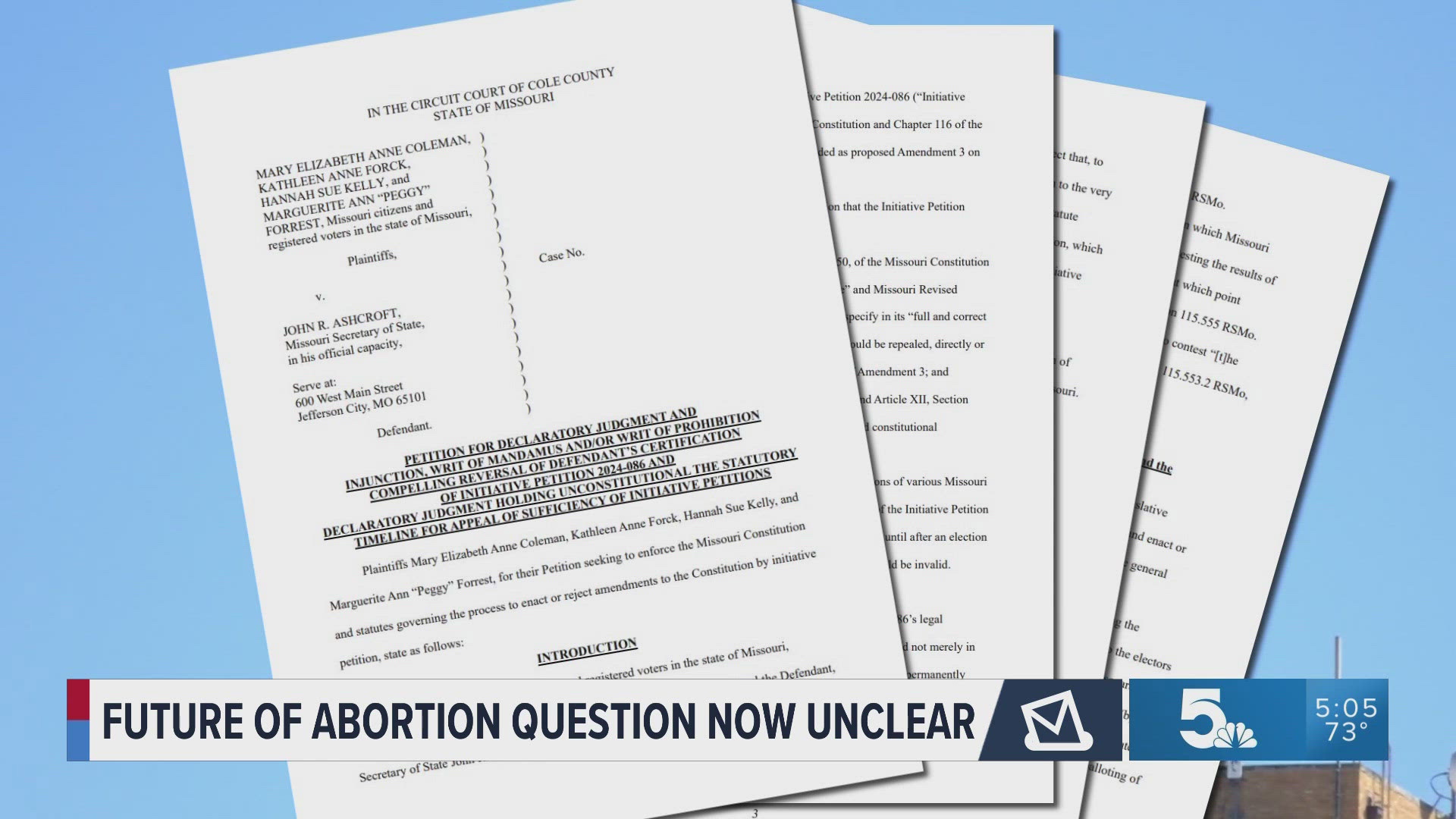 A Missouri judge on Friday ruled that an abortion-rights campaign did not meet legal requirements to qualify for the November ballot. The ruling was appealed.