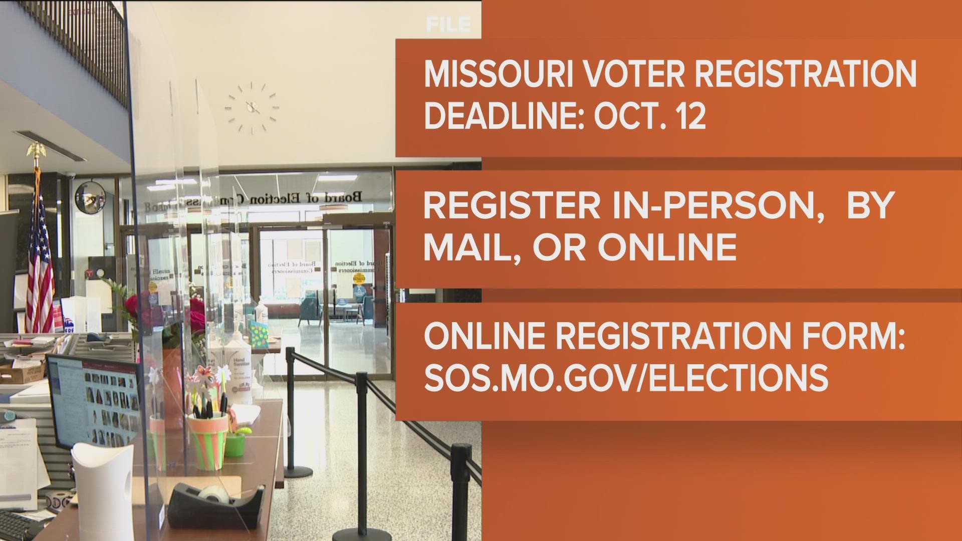 Election Day is less than a month away. Here are important deadlines to know if you plan to vote in Missouri or Illinois.