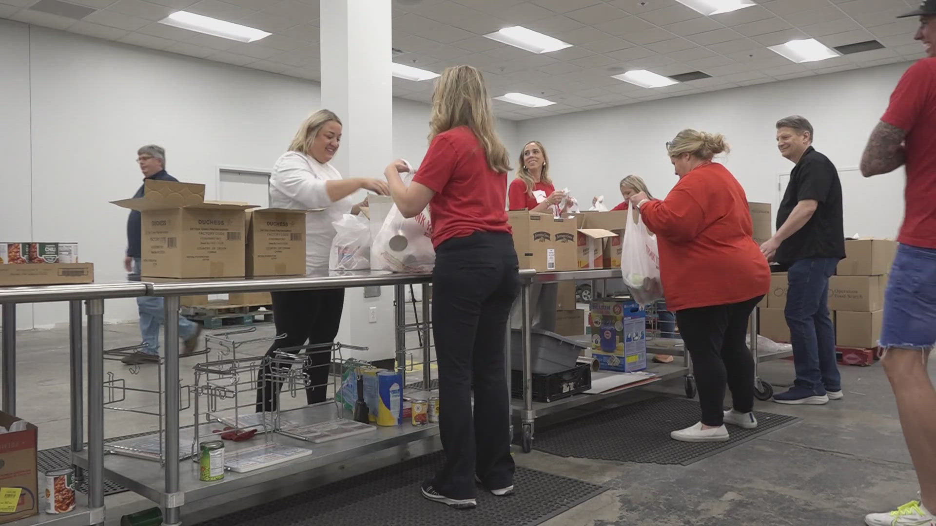 Officials at Operation Food Search said they depend on volunteers to pack food.