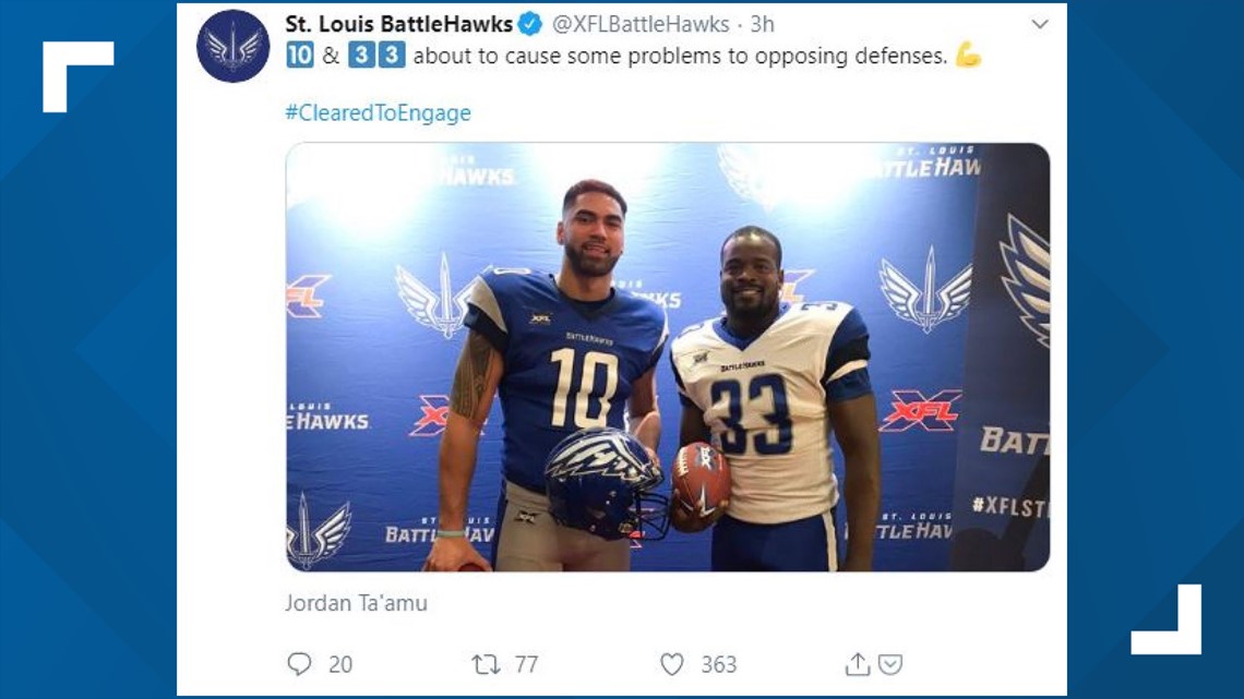 XFL reveals Battlehawks uniforms
