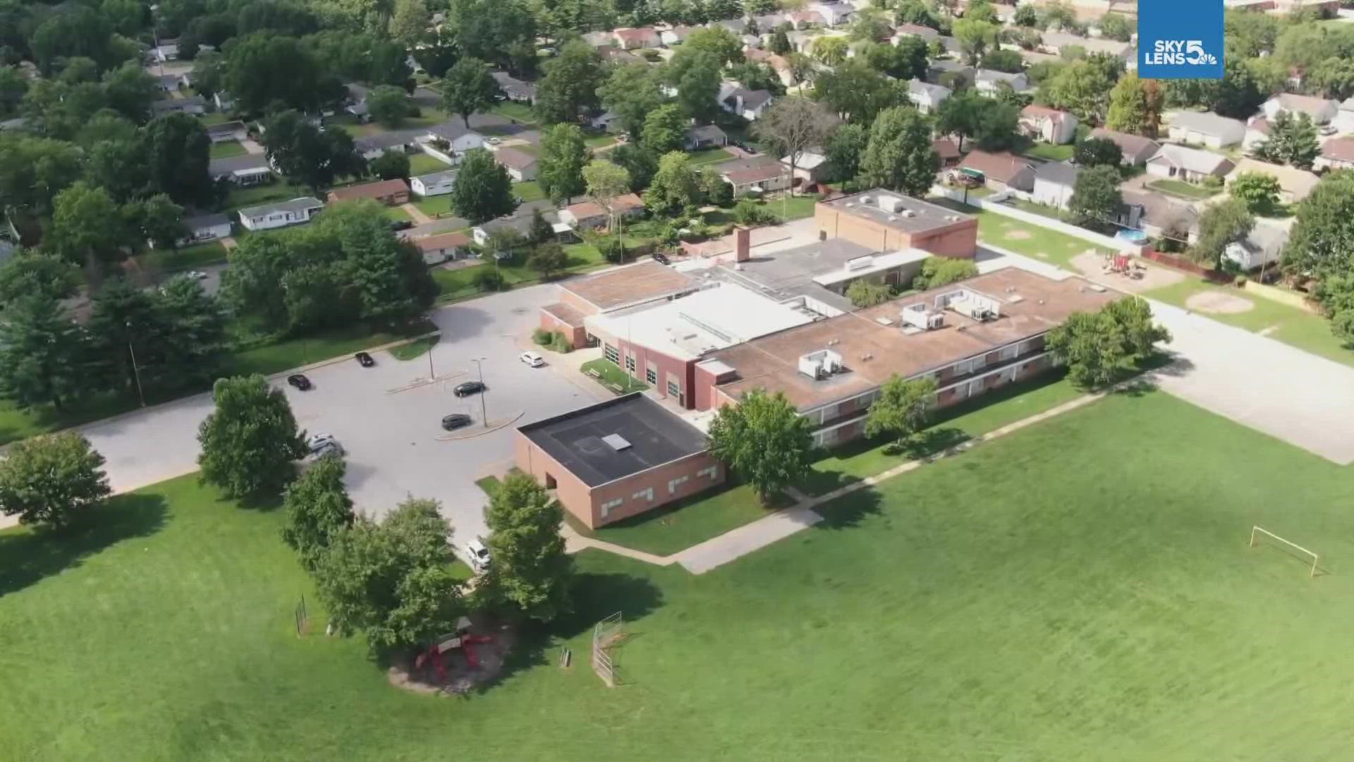 The study showed high levels of radioactive lead at the St. Louis area school, It was found in the cafeteria, library, boiler room and areas in the playground.