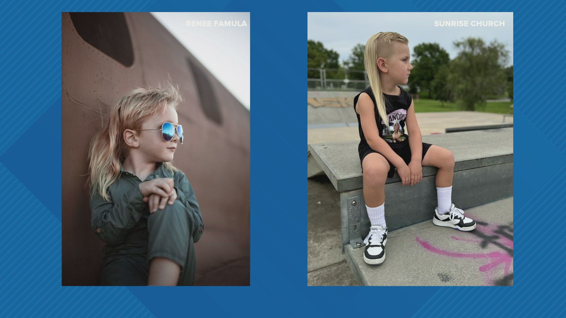 Four-year-olds Bohdi and Landon are moving onto Round 2 of the USA Mullet Championships. Voting ends July 31.