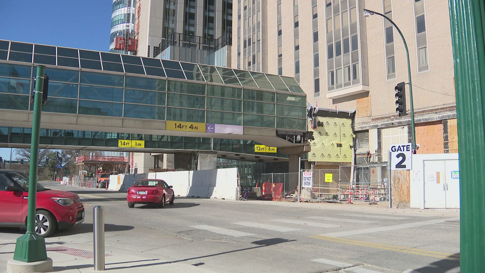 A pedestrian bridge connecting a parking lot to Barnes Jewish Hospital is coming down this weekend. It was built in the 1980s.