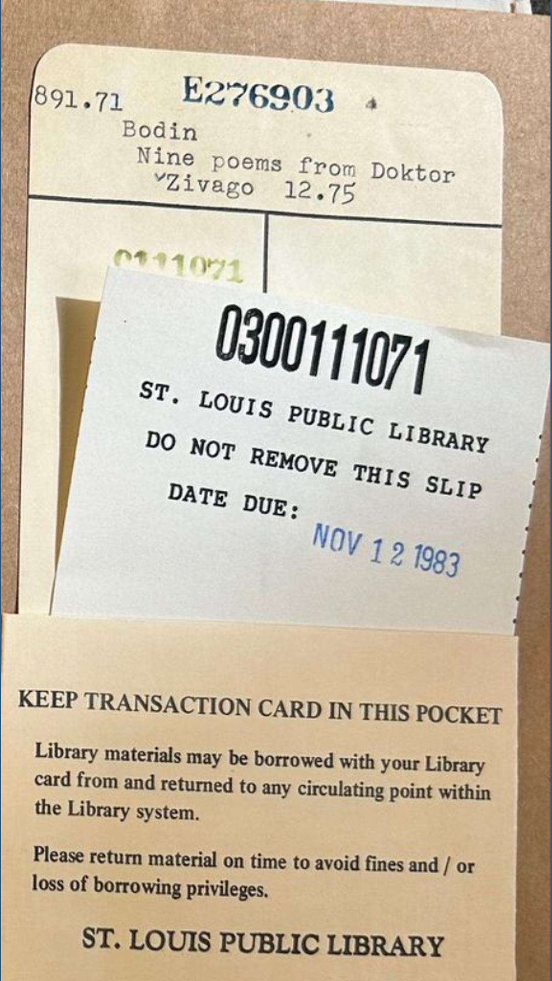Library book returned in St. Louis after 42 years | ksdk.com