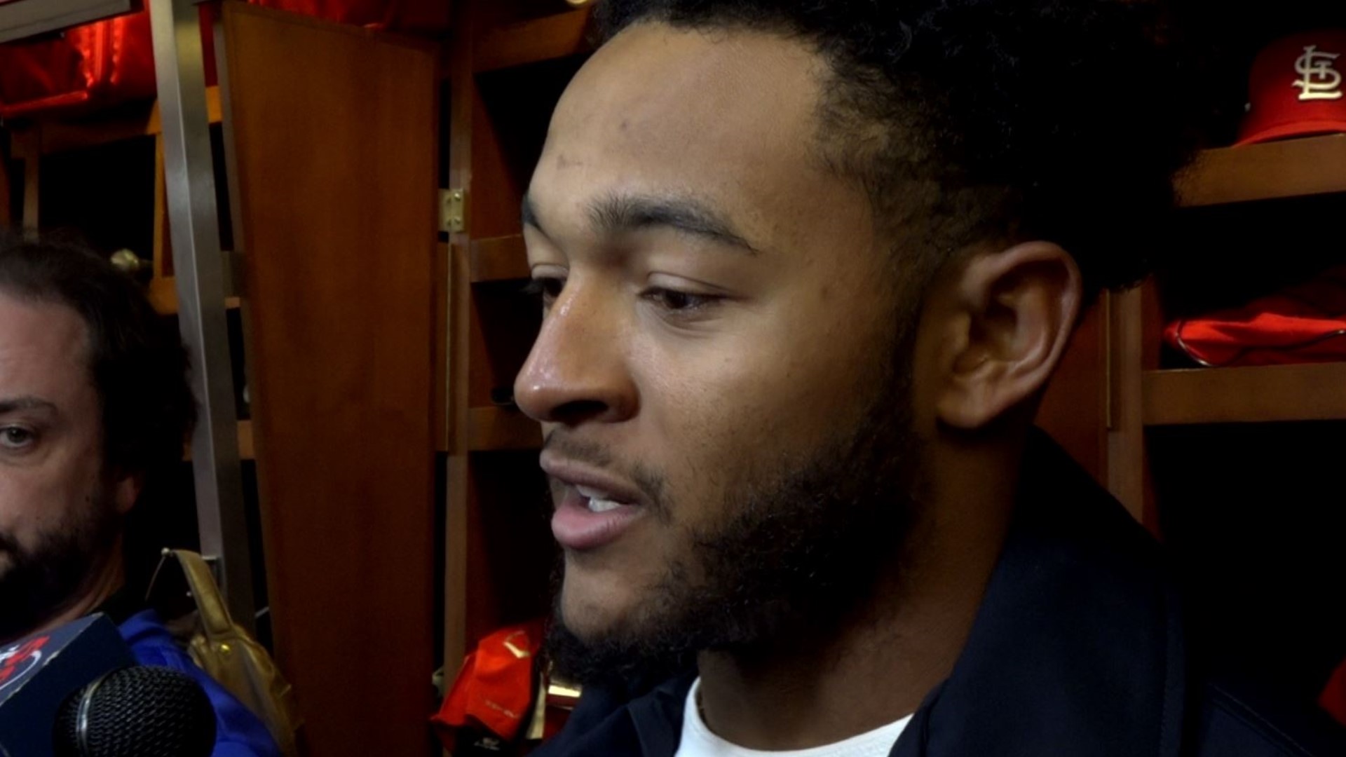 Victor Scott II made his debut at Busch Stadium on Thursday. Cardinals won 8-5 over the Marlins.