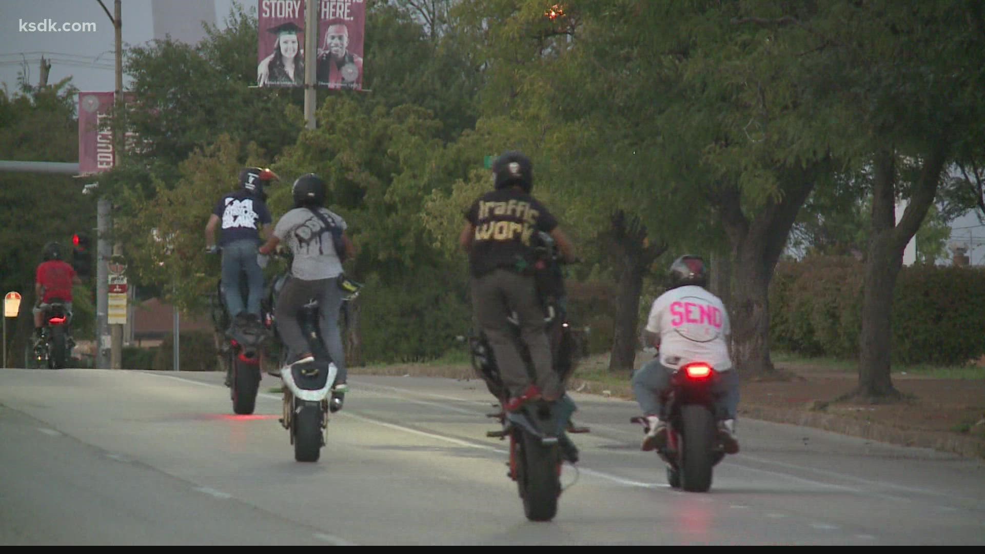 The annual event brings hundreds of stunt motorcyclists from all over