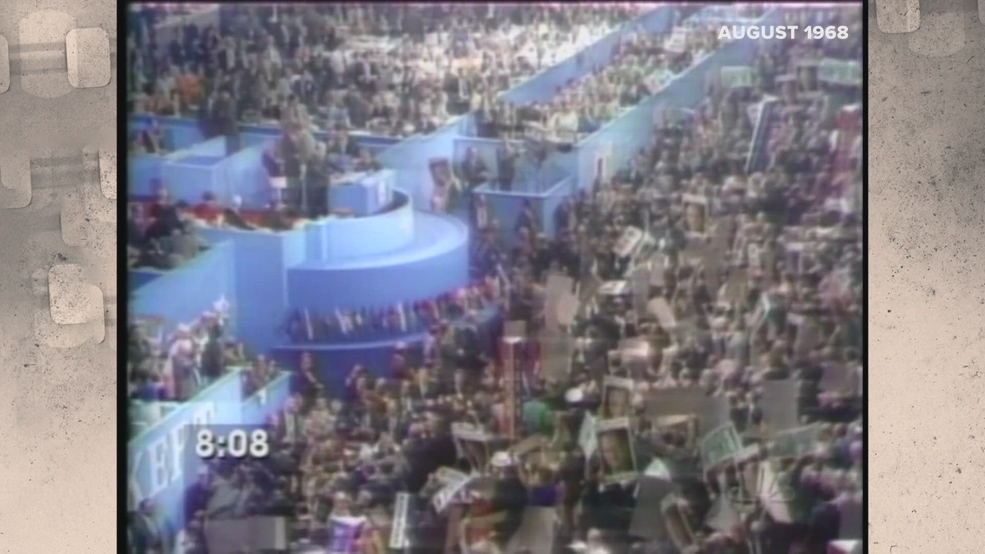 Our Vintage KSDK goes back to the tumultuous Democratic National Convention of August 1968. Chicago was the host city.