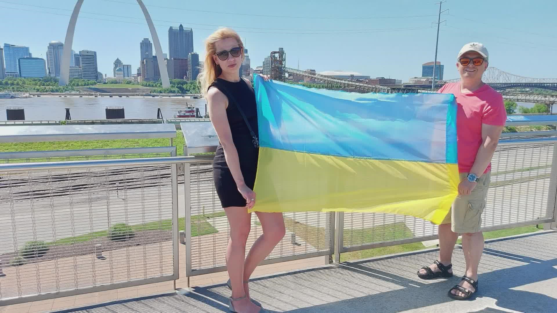 Julia Alekseyeva and her husband Andriy fled Ukraine because of the war. The organization Welcome Neighbor STL is helping them settle in St. Louis.