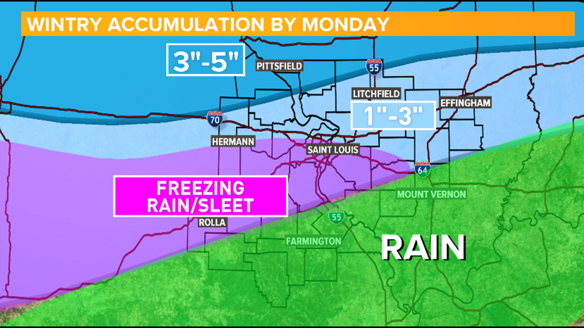 Tracking Snow Arriving Sunday St Louis Monday Commute Affected Ksdk Com