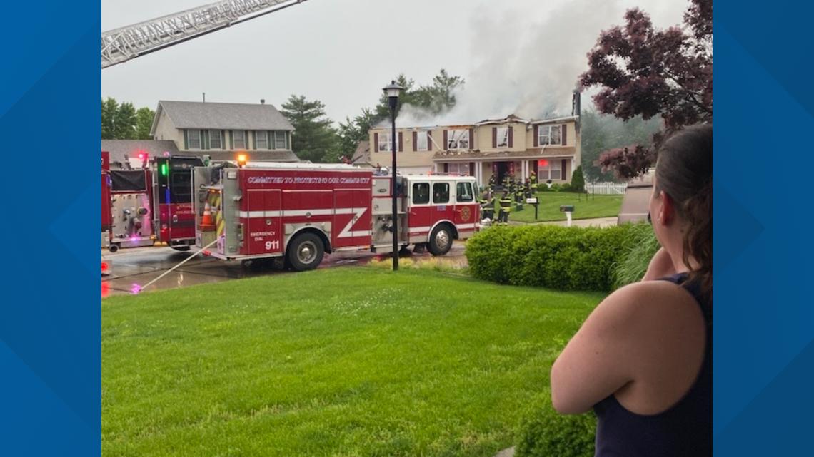 Lightning strike destroys O'Fallon, Missouri, home during afternoon storms