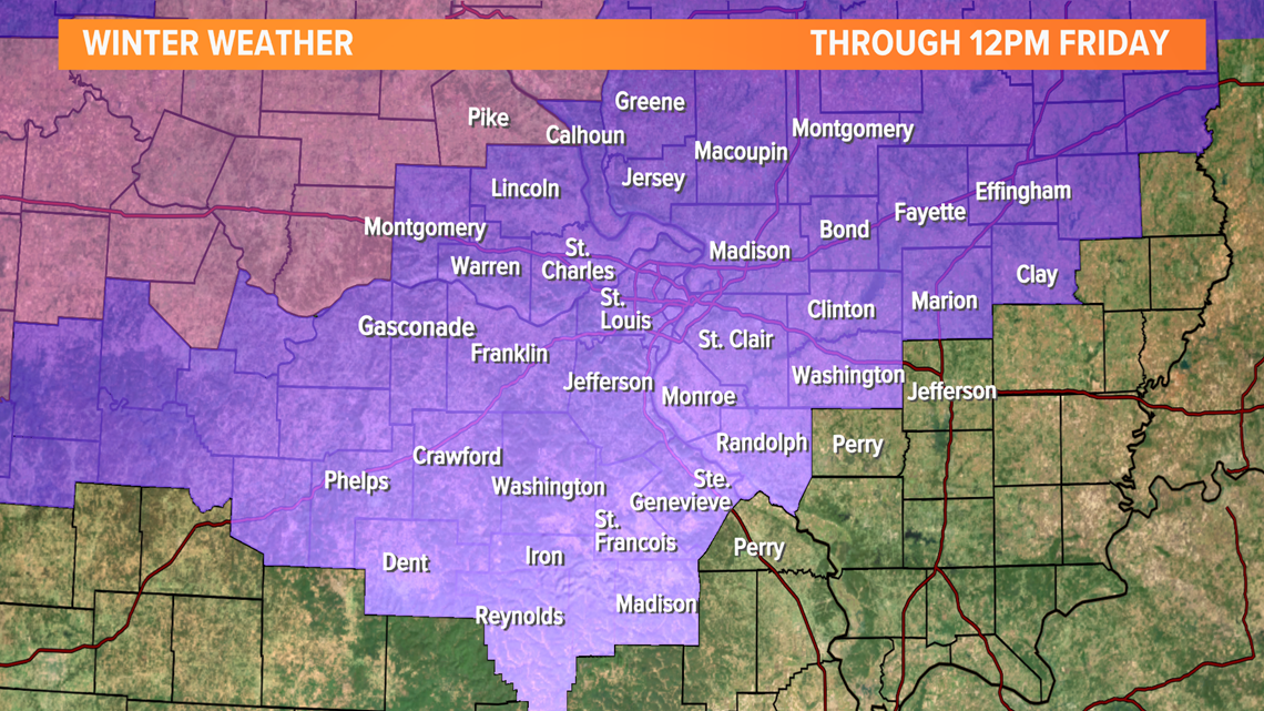 St Louis Area New Year S Weather Forecast Tracking Ice Ksdk Com