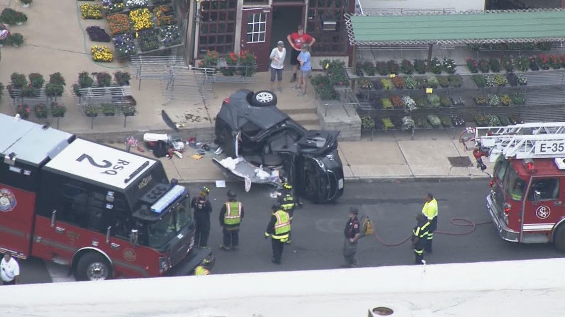 Car overturns, has to be cut open after south St. Louis crash | ksdk.com