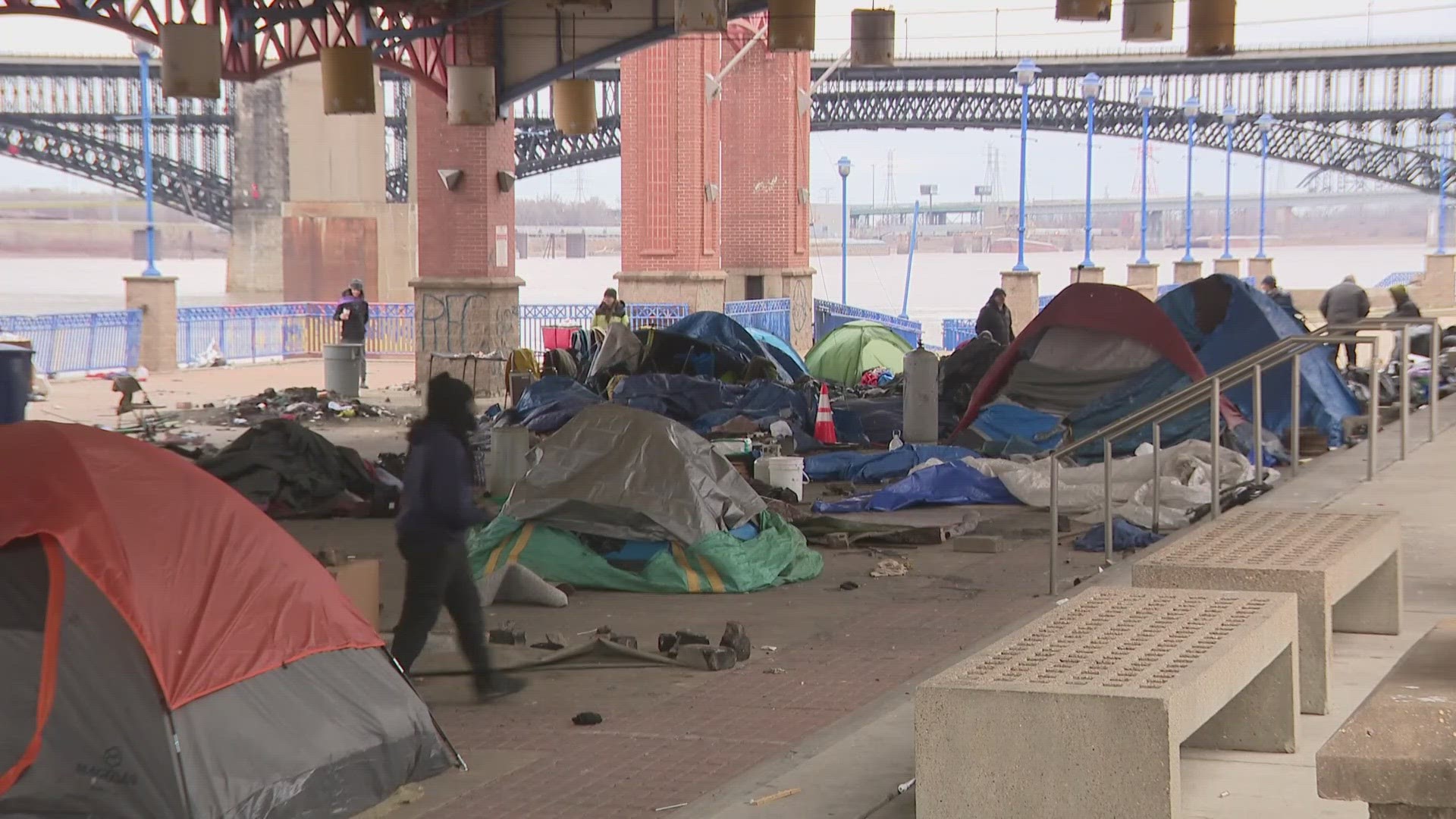 Abstract Marketing Group is one business complaining about the homeless encampment. The St. Louis mayor has not responded despite several attempts at contact.