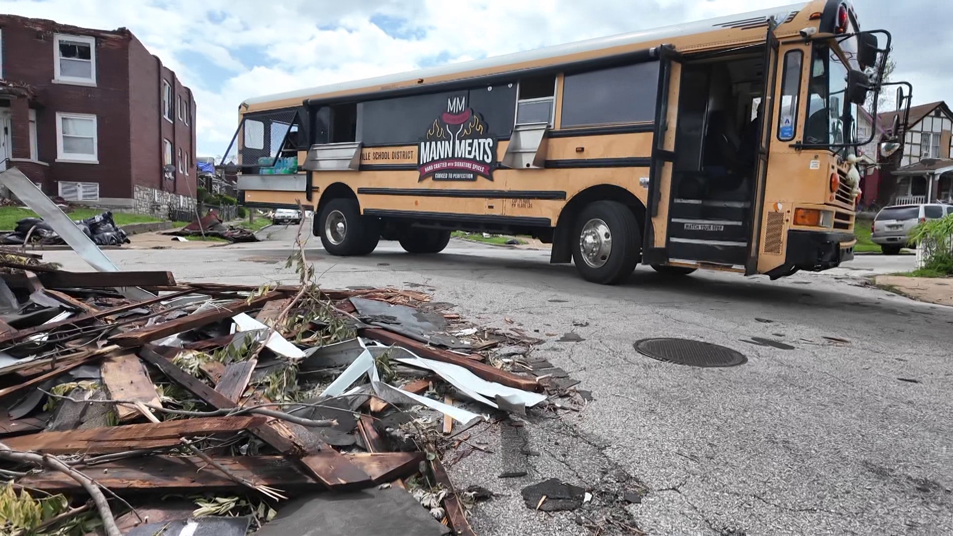 After losing everything himself, Bob Mannecke is driving his food truck, Mann Meats, through disaster zones feeding others.
