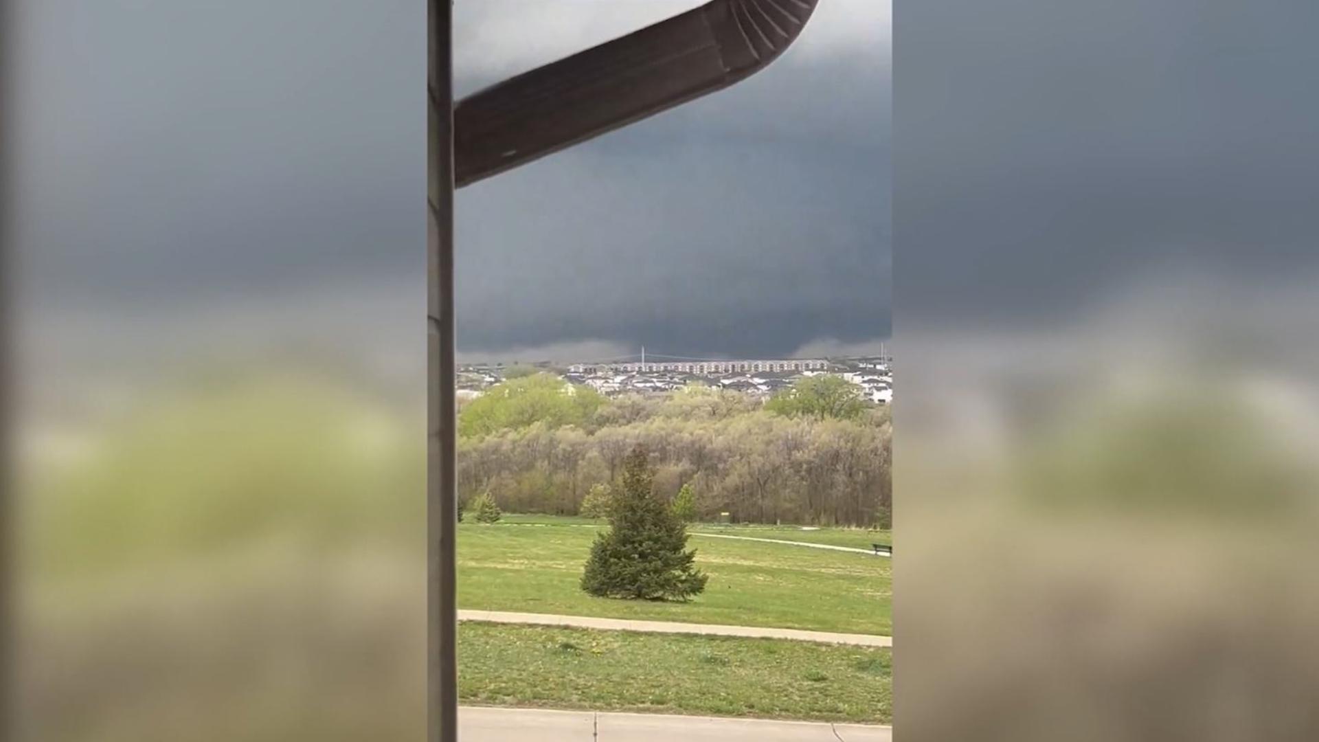 Tornadoes hit parts of eastern Nebraska as severe weather went through the area. A tornado in Elkhorn was captured on video on April 26.