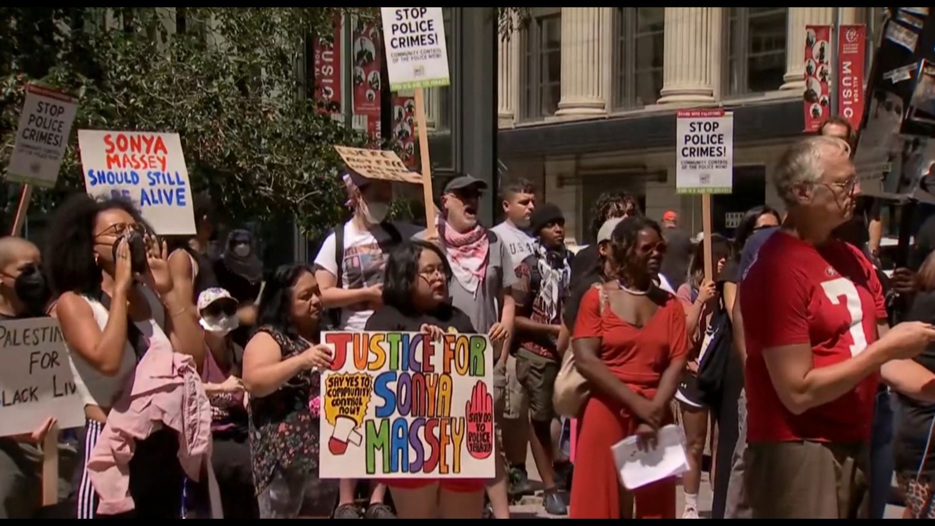 The Chicago Alliance Against Racist and Political Repression held a rally in honor of Sonya Massey Saturday. Massey was killed by a deputy in Springfield, IL.