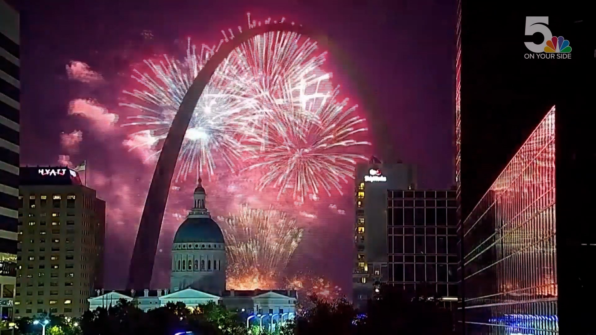 Celebrate Saint Louis ends a long day of July 4 festivities with a fireworks display framed by the Arch. The show begins at 9:40 p.m.