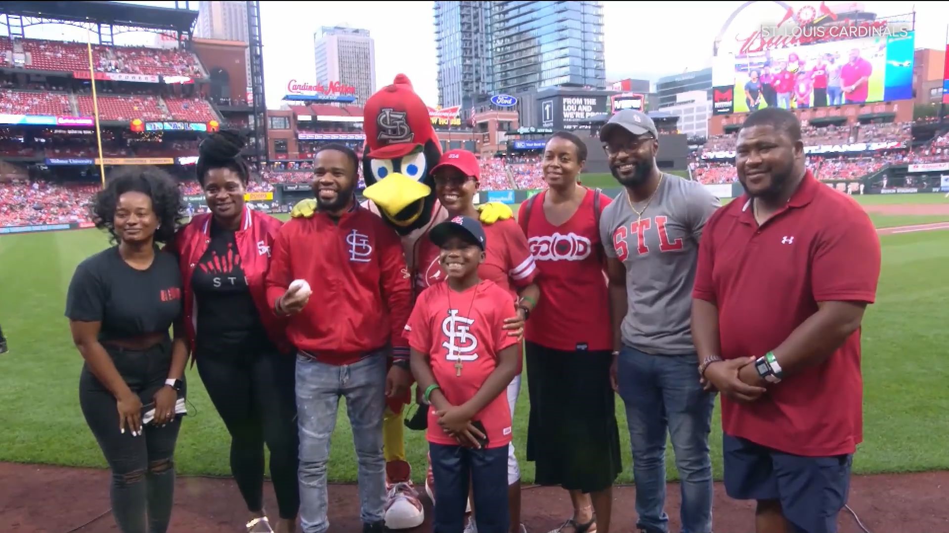 Bold Moves CEO Koran Bolden threw out the first pitch of Saturday's game and gave tickets to students, educators and people affected by gun violence