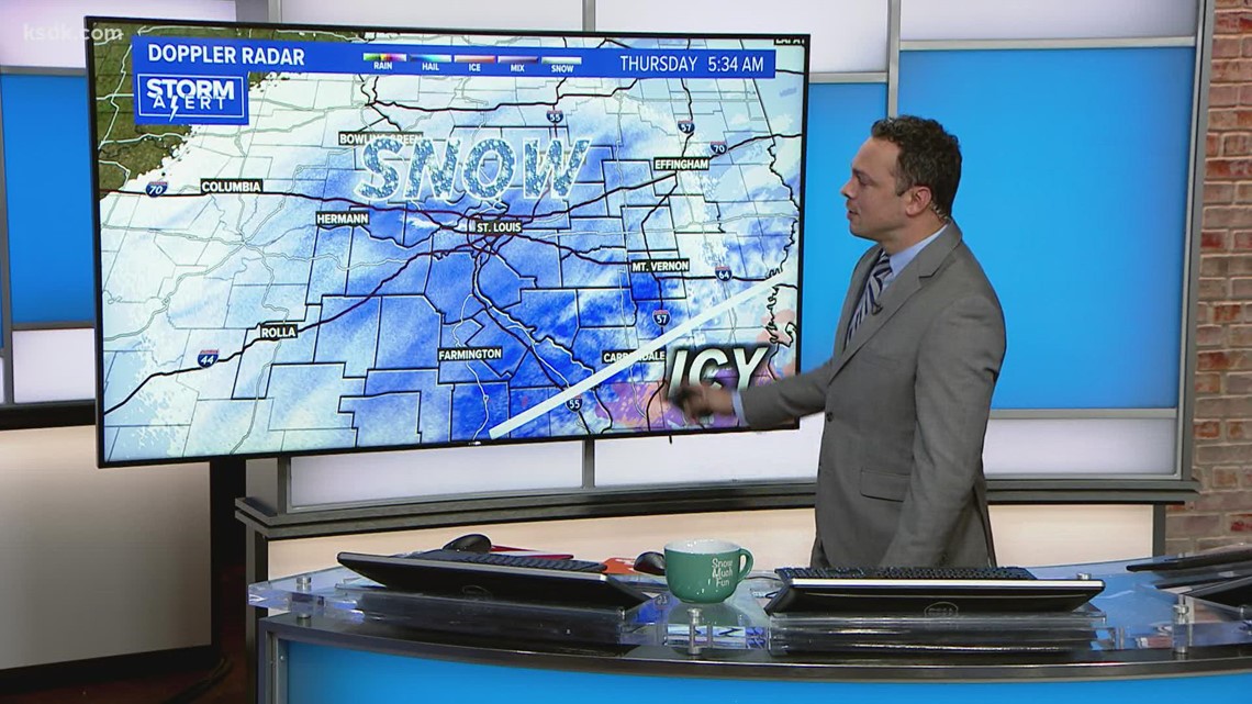 5:30 a.m. Thursday winter storm update: Heavy snow across St. Louis ...