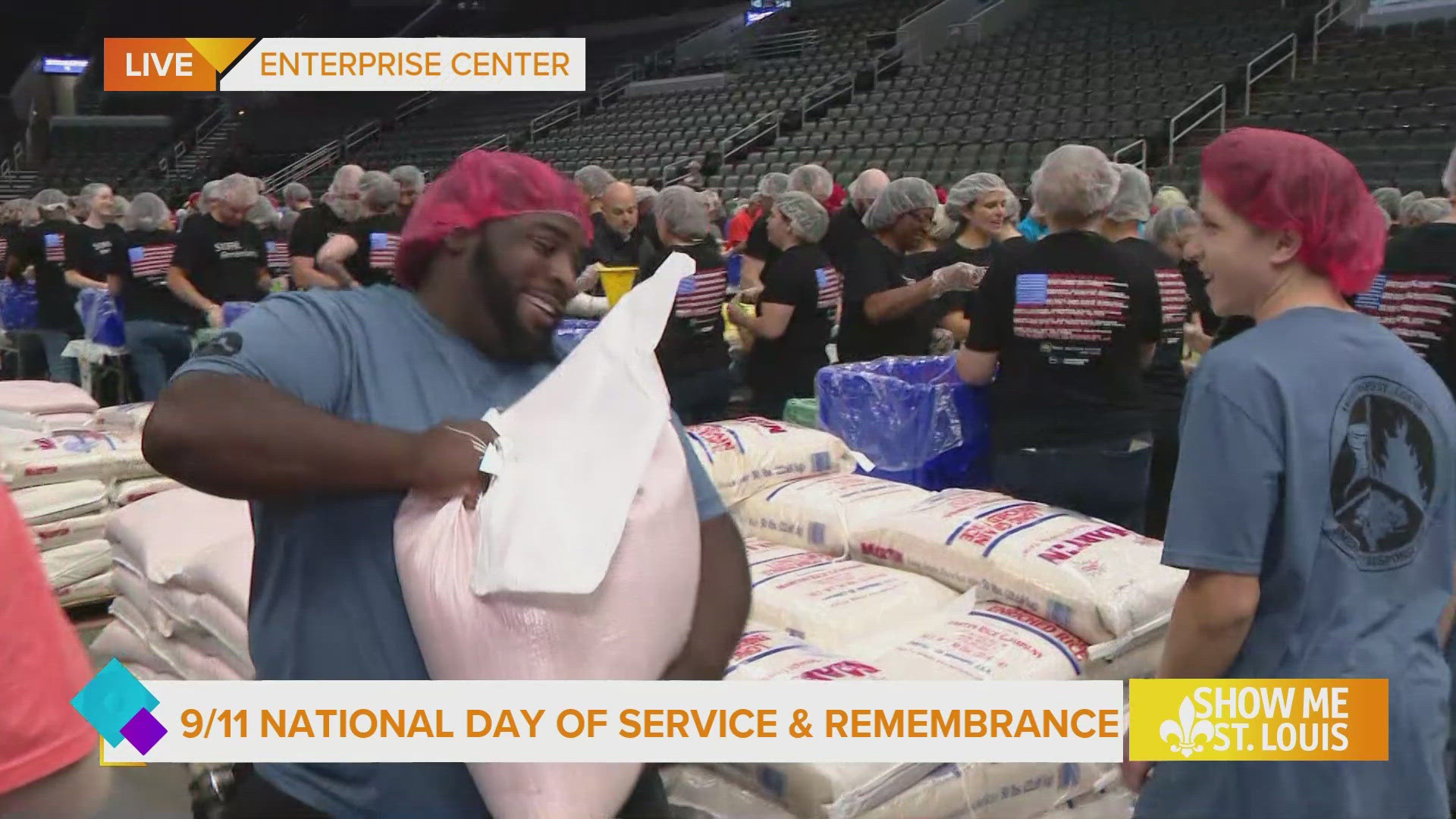 More than 1400 volunteers from area businesses join together each year for this special day of service, packing 375,000 meals to feed the hungry.