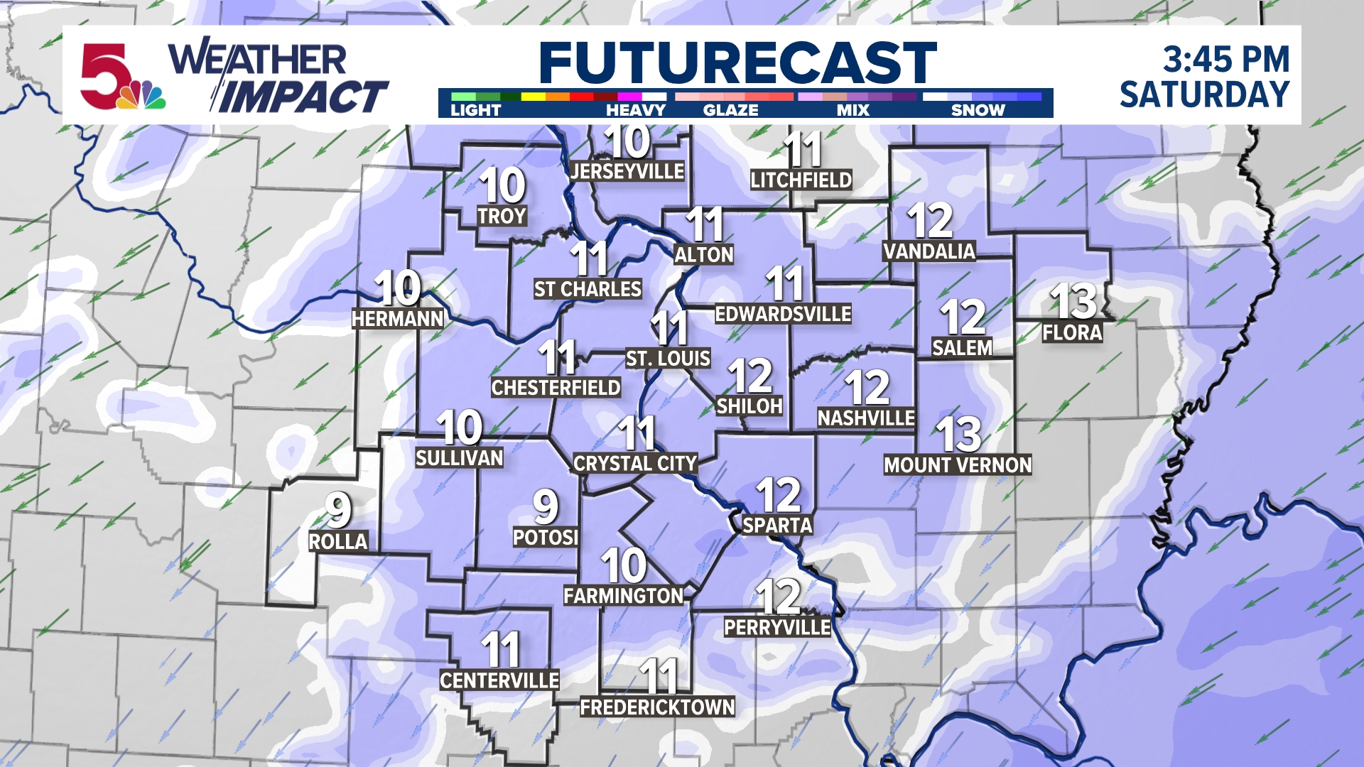 Here's how much snow the metro St. Louis area can expect this weekend ...
