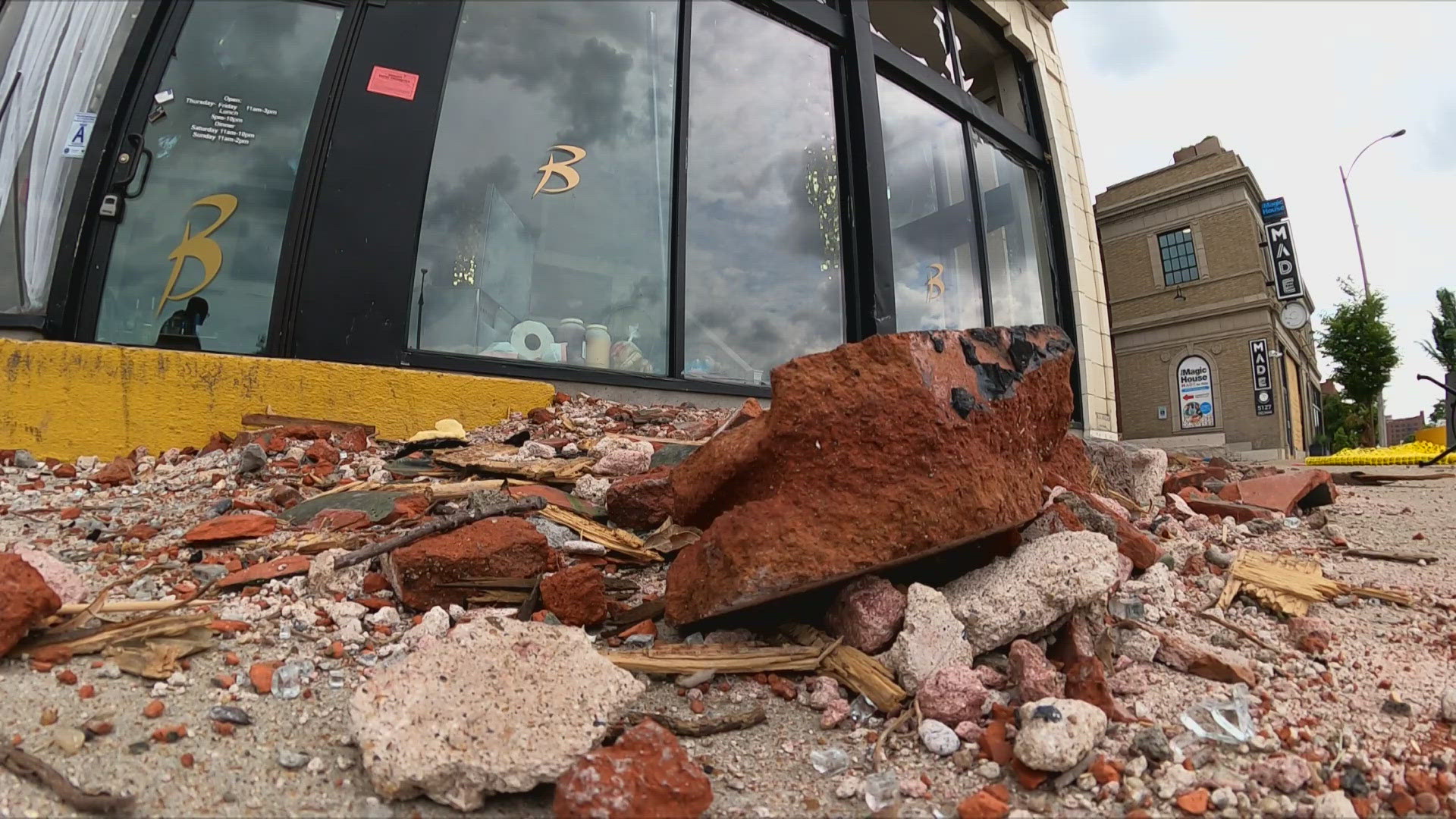 A once-up-and-coming area along Delmar Boulevard is picking up the pieces after being in the path of the May 16 tornado in St. Louis.