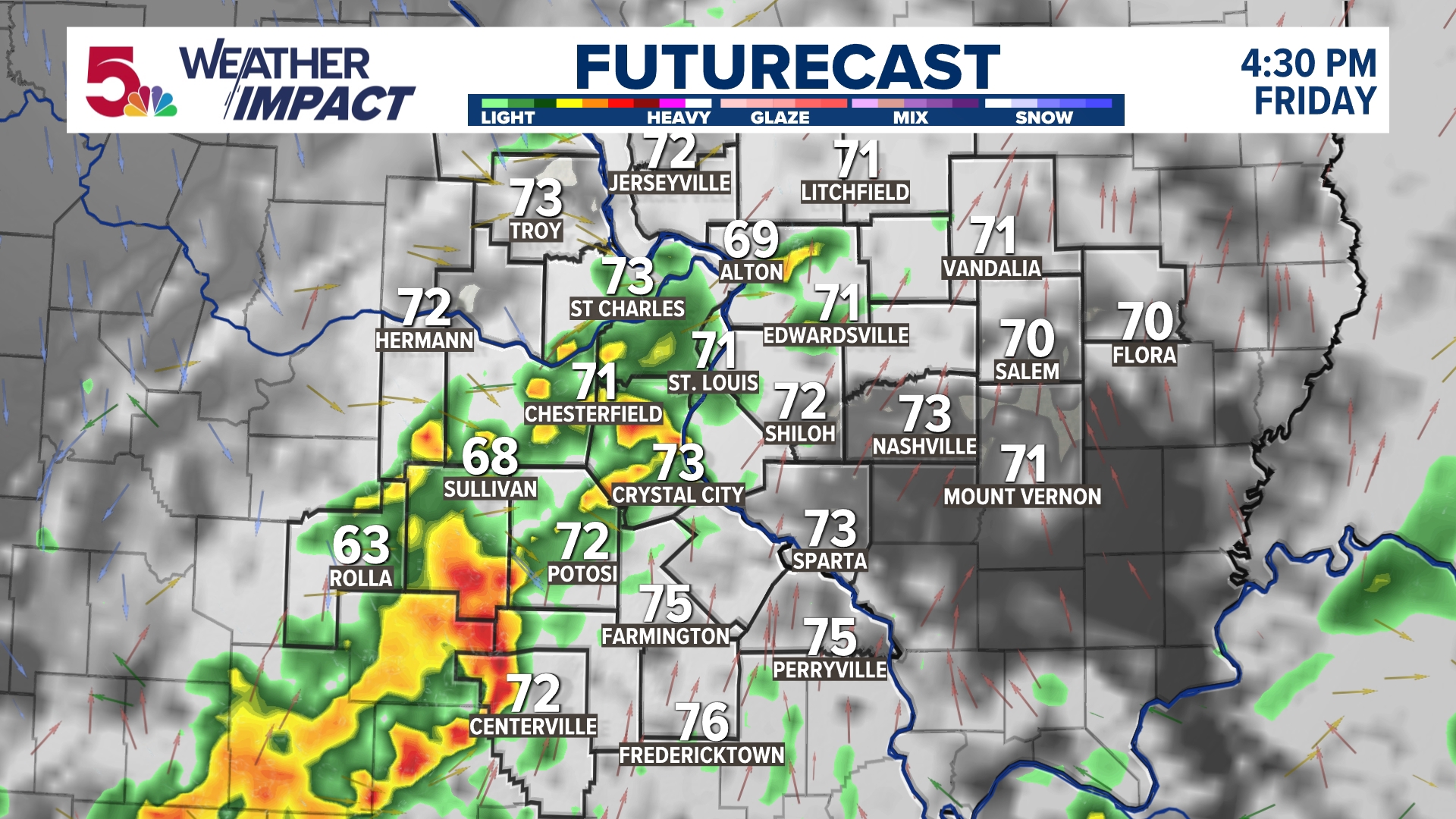Several rounds of storms possible in St. Louis on Friday | ksdk.com