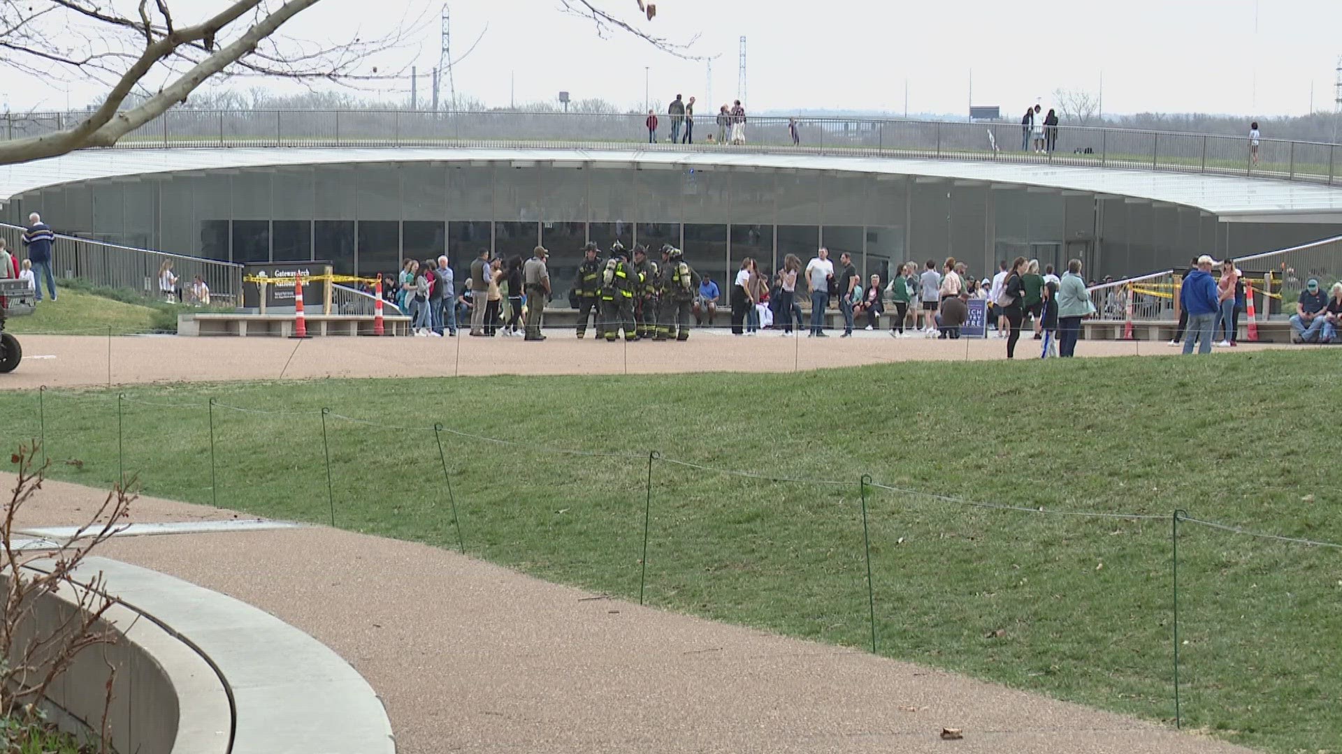 The St. Louis Fire Department responded to an incident at the Gateway Arch at around 10:40 a.m. Monday. A tram control panel caused light smoke.
