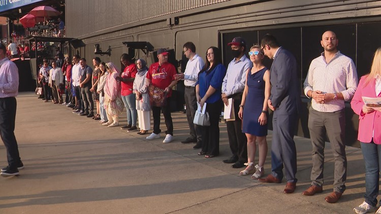 More than 2 dozen people became US citizens during Busch Naturalization Ceremony