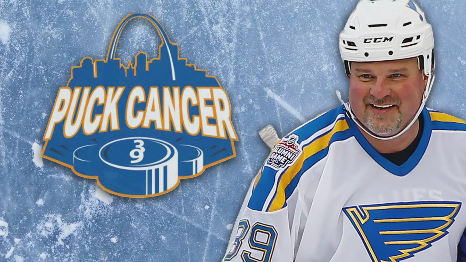 Kelly Chase is staging his second puck cancer night at Centene on Friday. It's the Blues Alumni vs the Blackhawks.