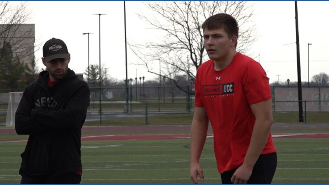 'I don't see why he can't chase the dream of the NFL': Freeburg kicker and punter Dane Olmstead is among best in the country
