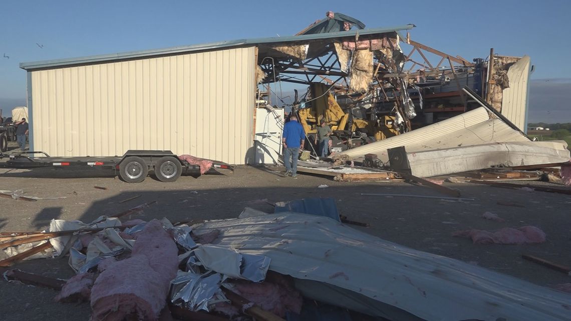 St. Clair County trucking company damaged as severe weather strikes the Metro East