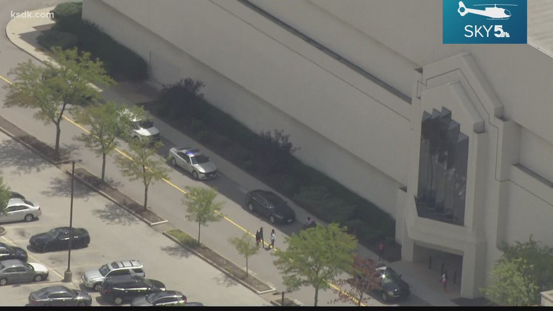 Police held a press conference at the St. Louis  Galleria Mall where two people were shot earlier this afternoon, killing one man