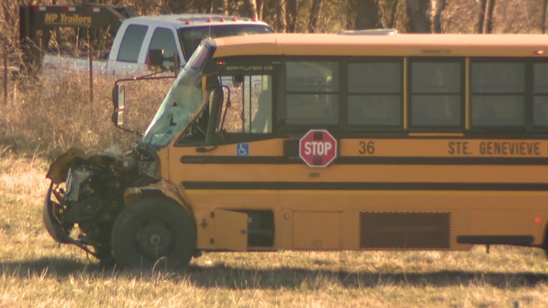 1 dead, several injured in crash involving school bus, semitruck in Ste ...