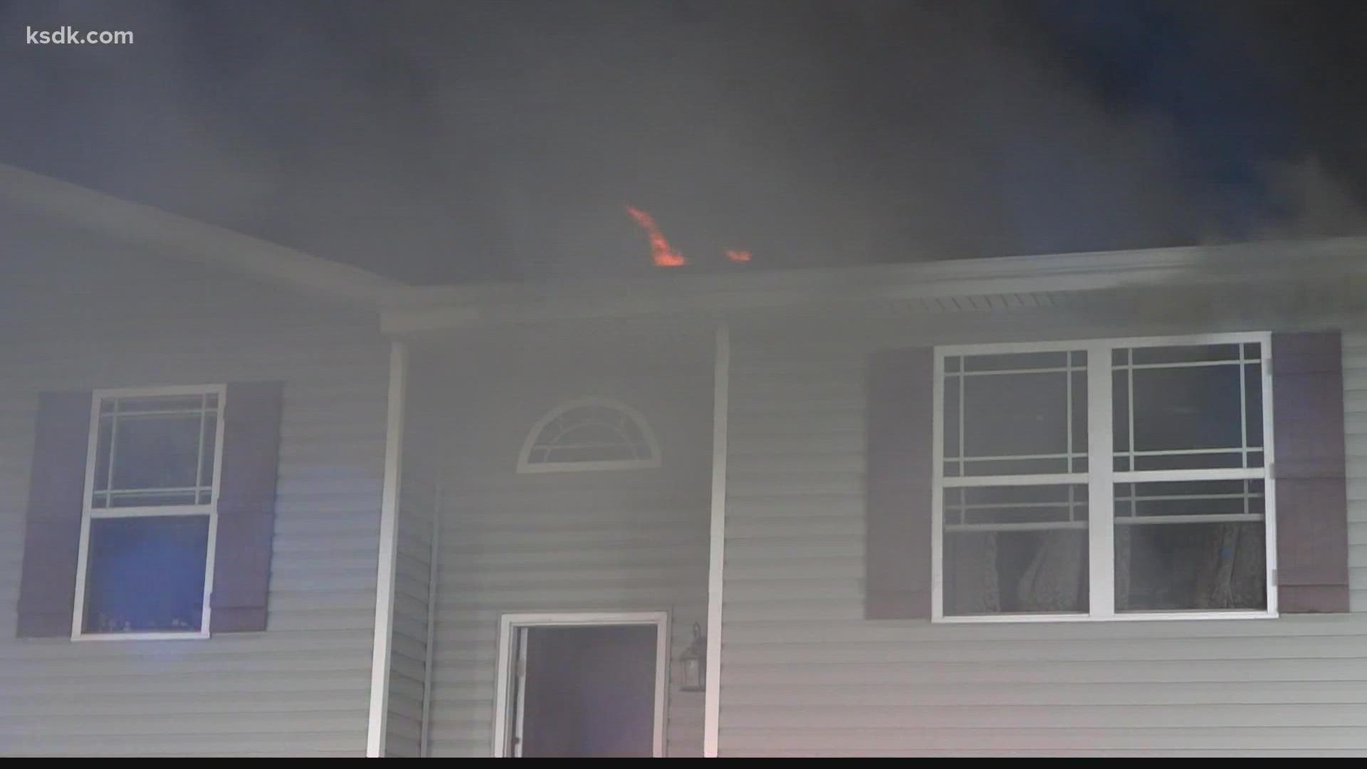 The fire happened just before 1 a.m. in Dupo, Illinois.