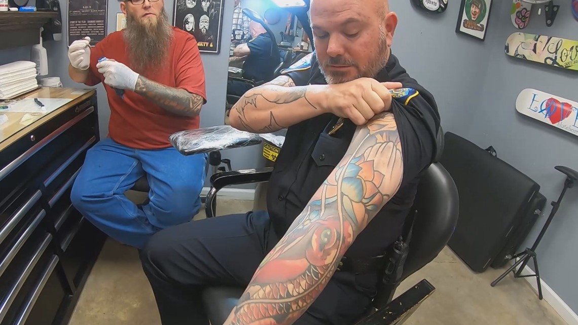 NZ inked 95 per cent of new cops tattooed new campaign highlights  frontline body art  NZ Herald