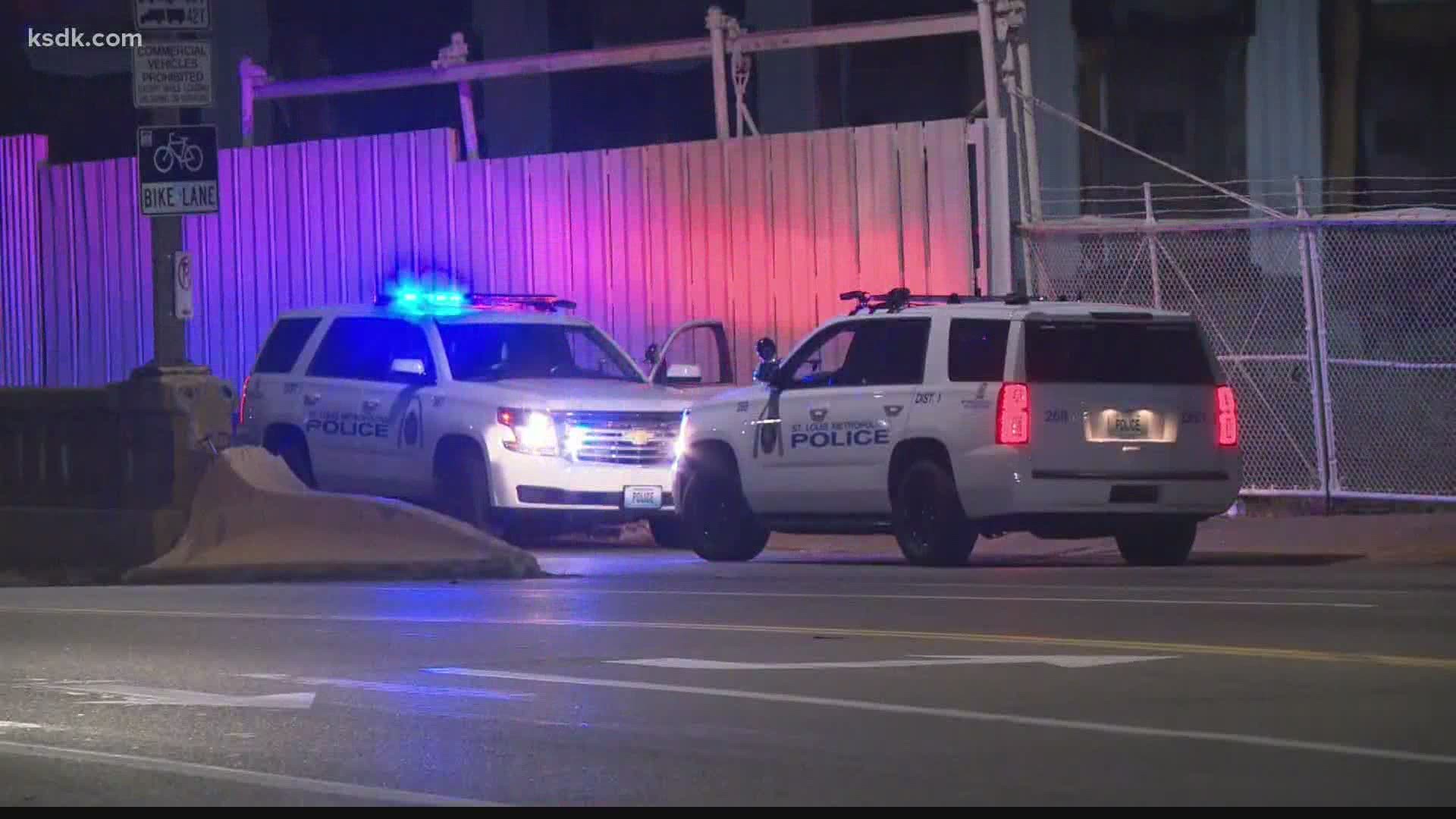 The shooting happened while officers were conducting a search of a south city storage facility