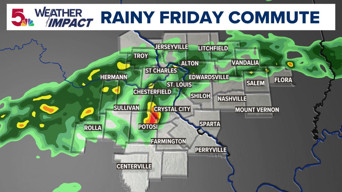 LIVE RADAR | Storms to hit St. Louis during rush hour on Friday