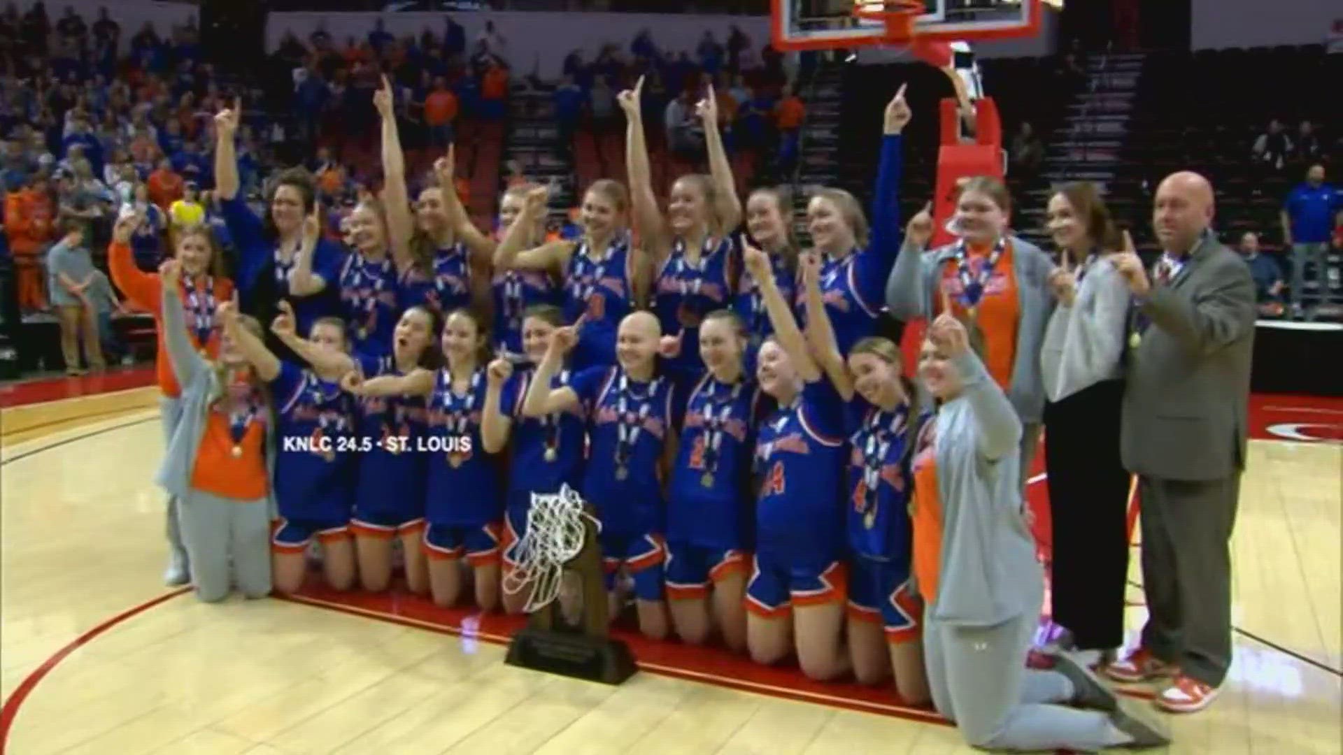 The Rockets defeated Illini Bluffs 48 to 36 to bring home another Class 1A state title. Alayna Kraus had 33 for the Rockets.