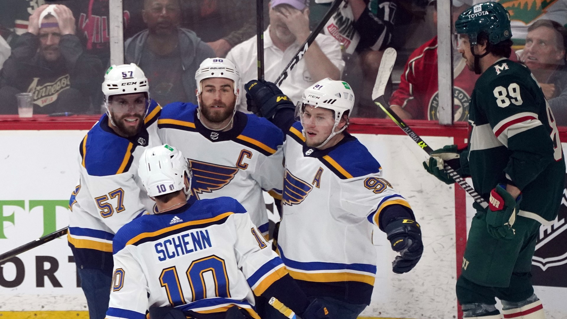 "Only wins matter," Tarasenko said of the St. Louis Blues win Tuesday night. Tarasenko had a hat trick in the third period of Game 5 in the first round.