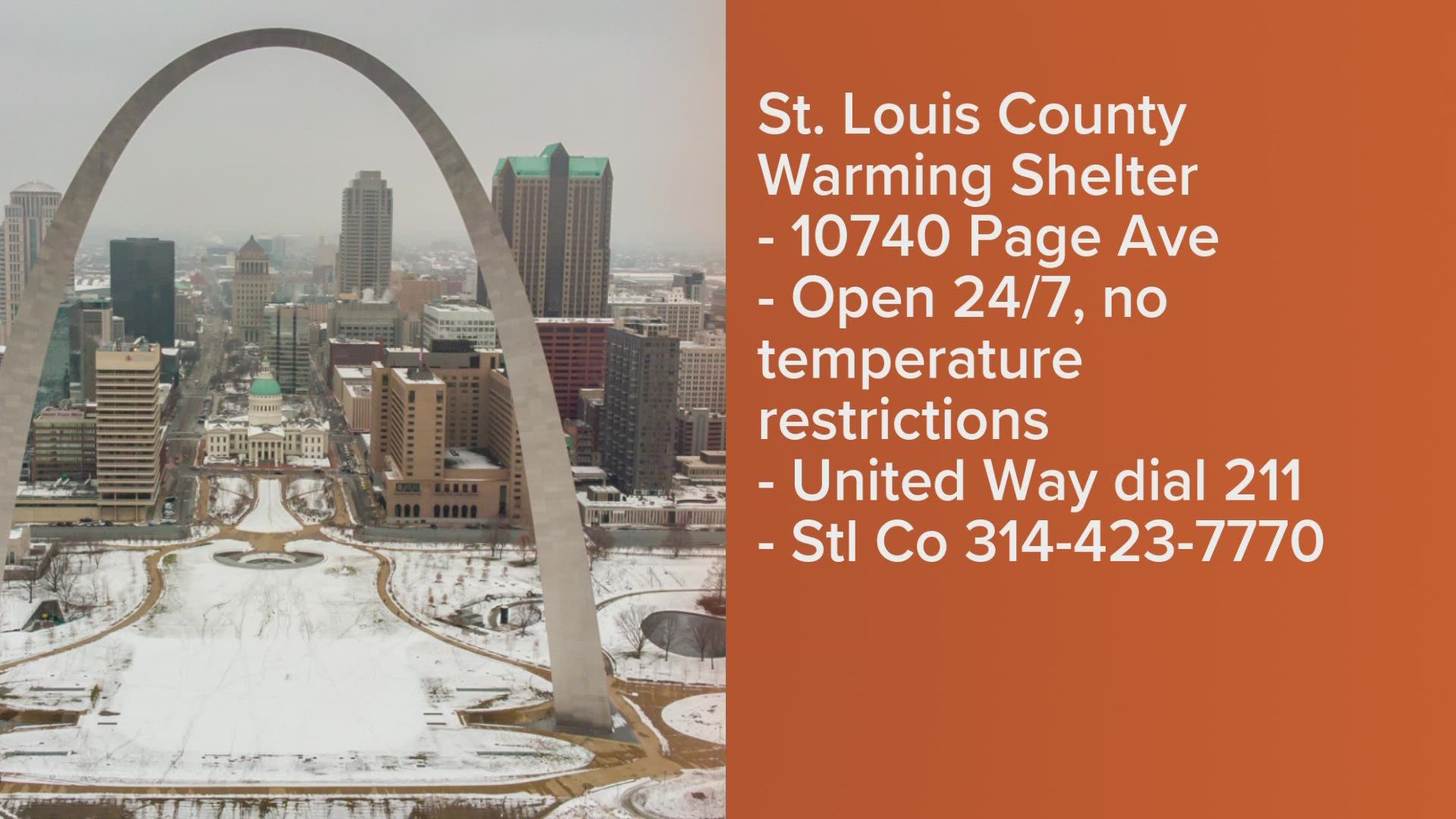 Warming shelters are opening up serve the St. Louis community during the winter months.