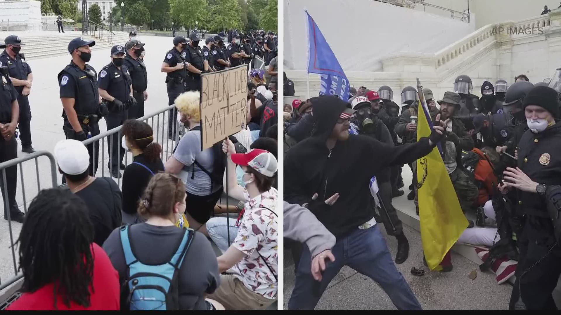 Protesters in the St. Louis area say the scene would have looked much different if it was Black Lives Matter protesters